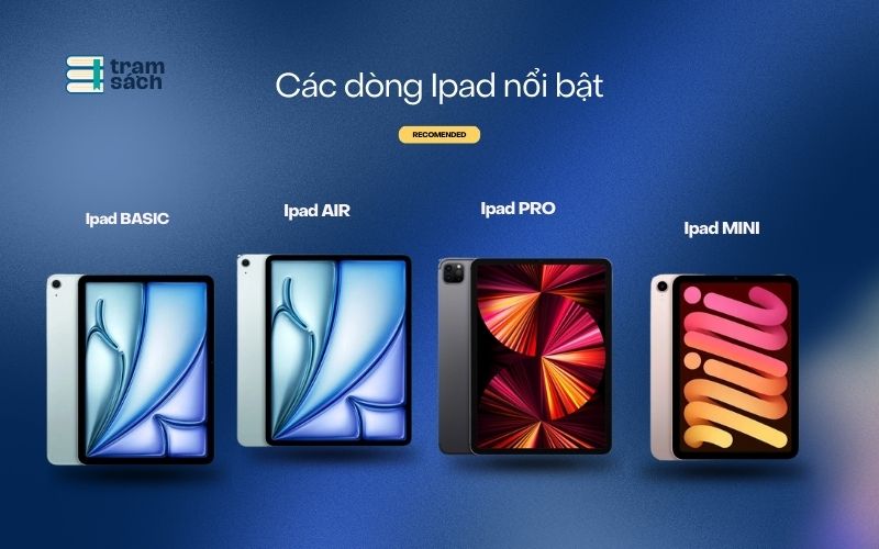 Các dòng iPad phổ biến hiện nay