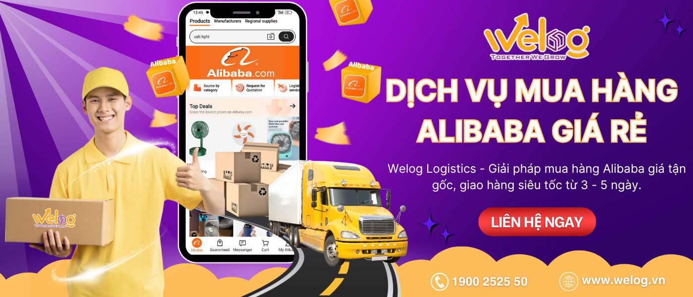 Dịch vụ mua hộ hàng Alibaba tại WeLog