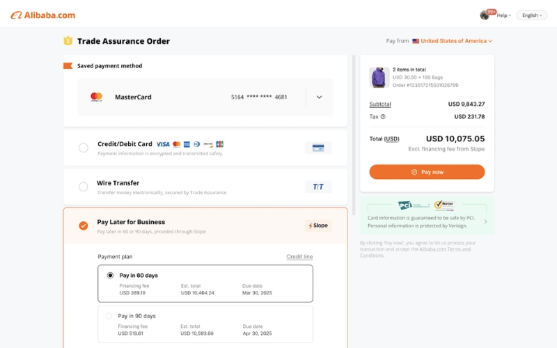 Phương thức thanh toán trả sau